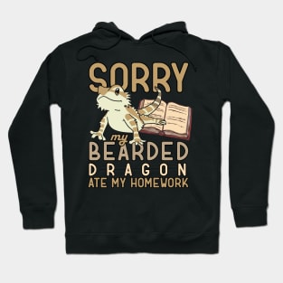 'Sorry Bearded Dragon Ate My Homework' Dragons Gift Hoodie